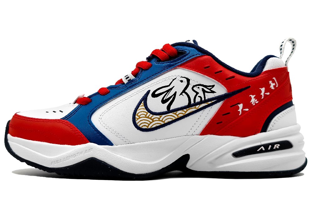Nike Air Monarch 4 Low-Top Chunky Sneakers Unisex Race Red