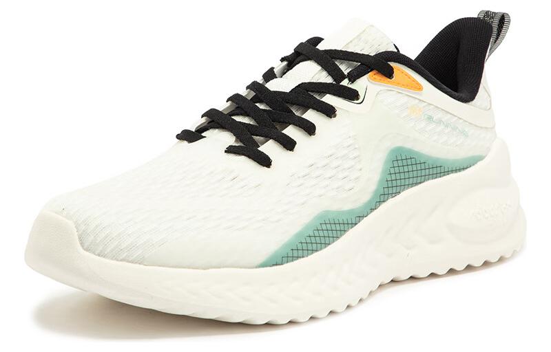 361° Slip Resistant, Abrasion Resistant, Breathable Low Top Running Shoes Men's White Black Cyan