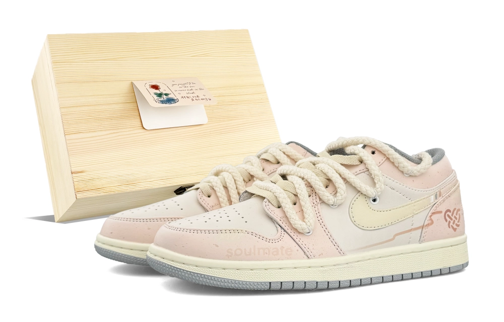 Jordan Air Jordan 1 Low Low-Top Vintage Basketball Shoes Women's Pink