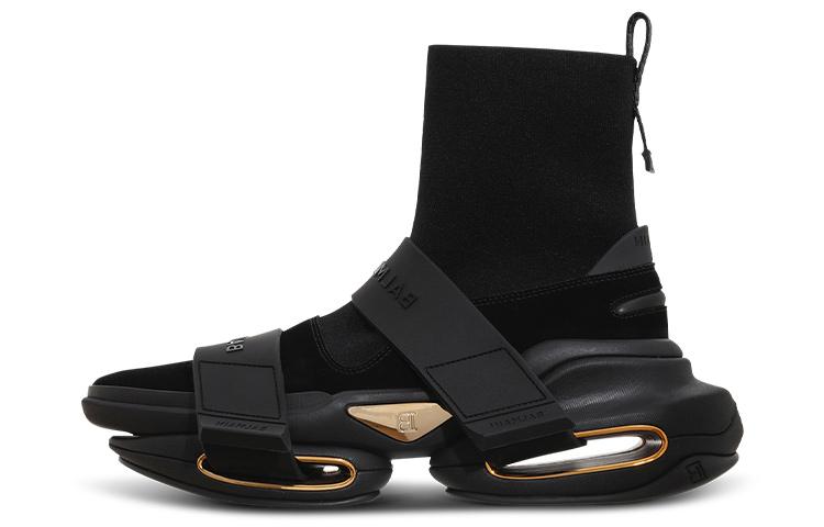 BALMAIN B Bold High Top Black Gold