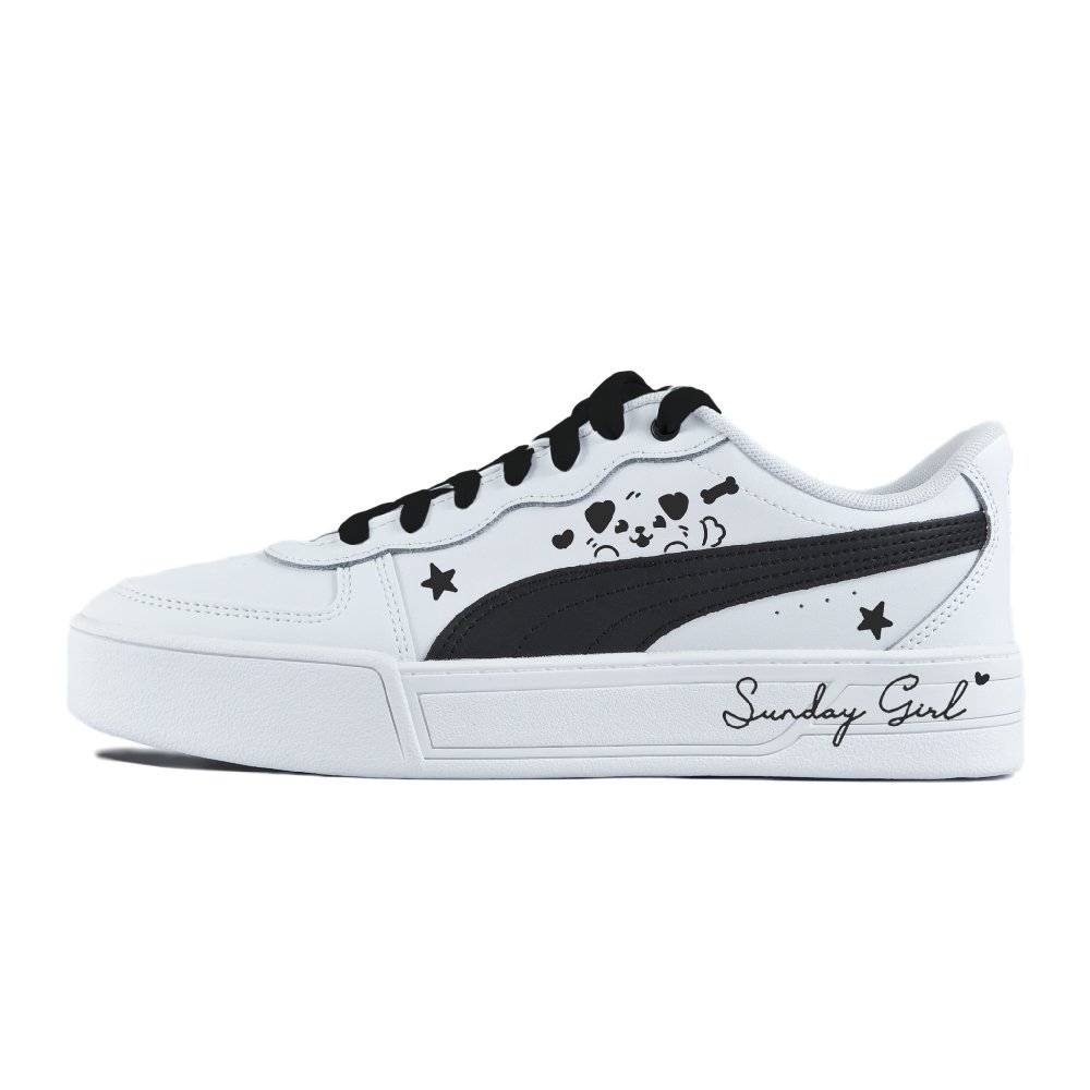 PUMA Skye Abrasion Resistant Balance Low Top Skateboard Shoes Women's White