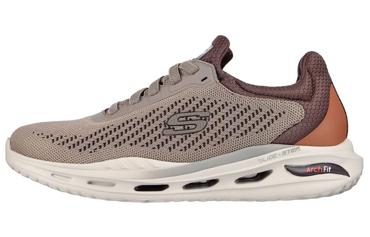 Skechers ARCH FIT OGDEN Cushioning Breathable Wear-Resistant Slip-Resistant Low-Top Running Shoes Men's Brown