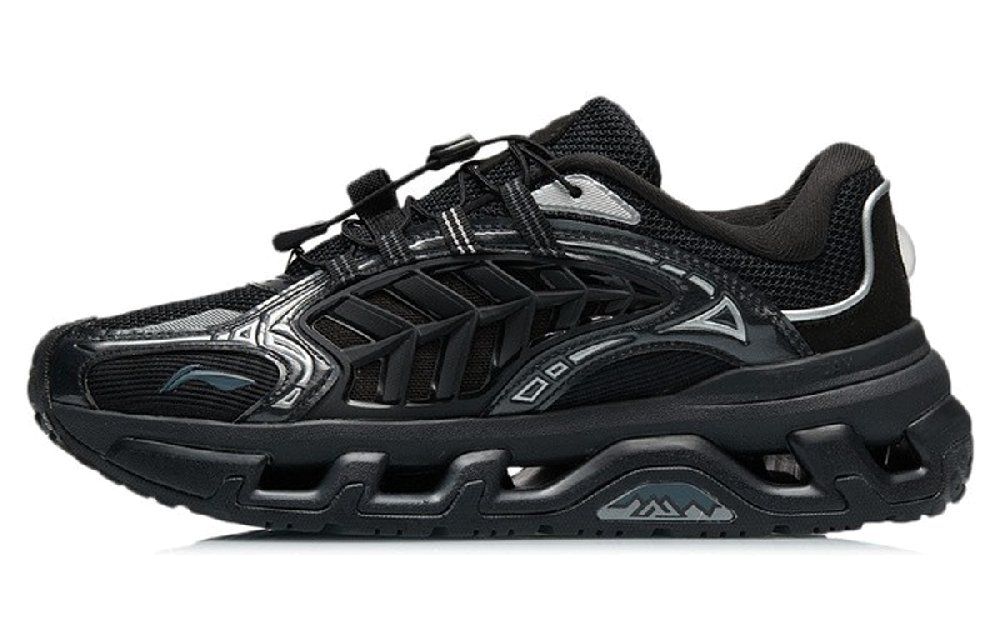 LiNing Mountains Durable Breathable Low-Top Running Shoes Women's Black