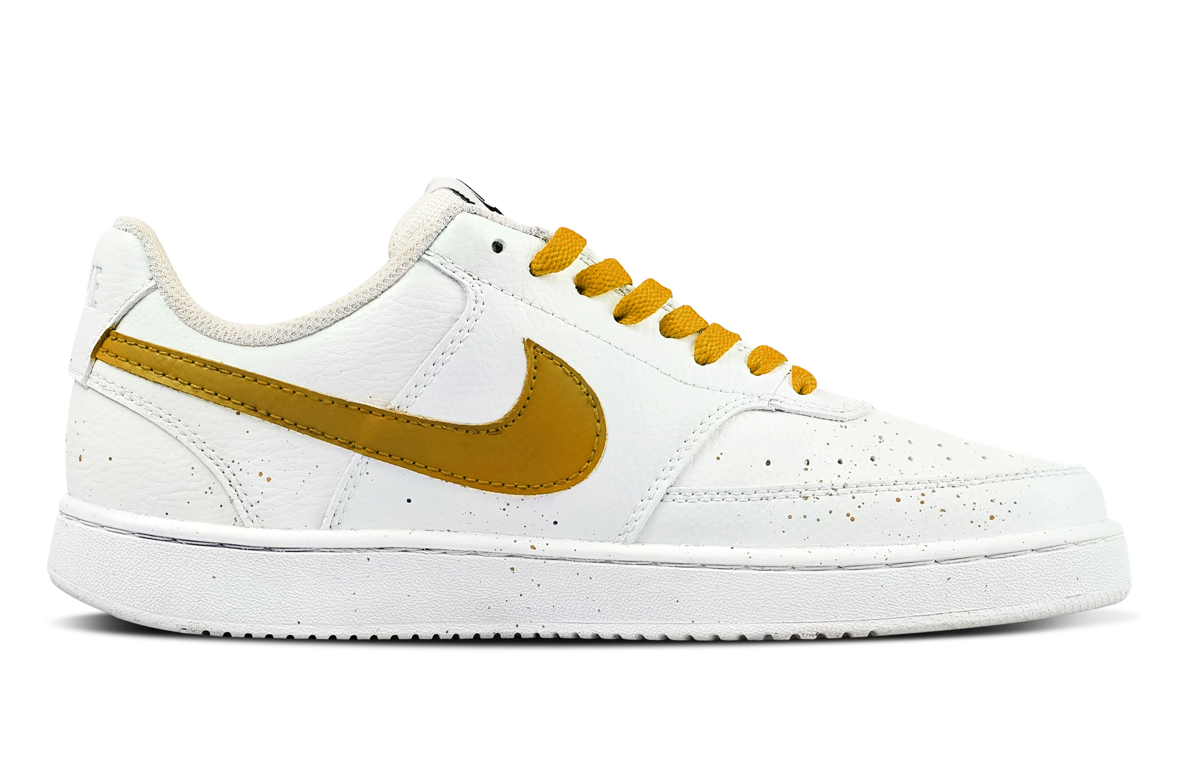 Nike Court Vision 1 White Space 2.0 Abrasion Resistant Slip Resistant Low top Skateboard Shoes Men's Yellow White
