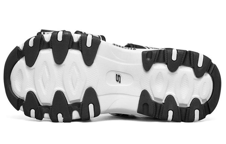 Skechers D'Lites 2.0 Sandals 'Black White' Women's