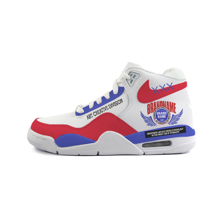 Nike Flight Legacy Anti-Slip Wear-Resistant Mid-Top Vintage Basketball Shoes Unisex Blue