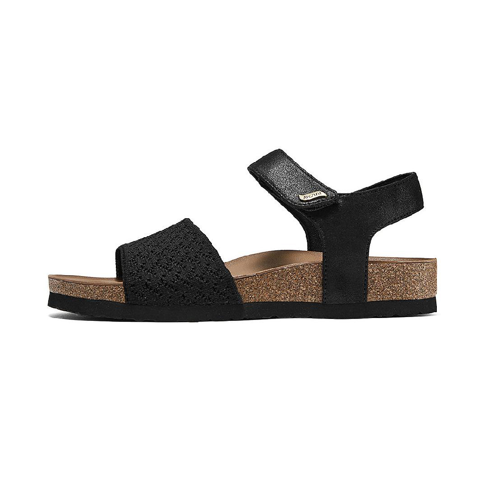 Skechers Modern Comfort One Strap Sandals Low Heel Women's Black