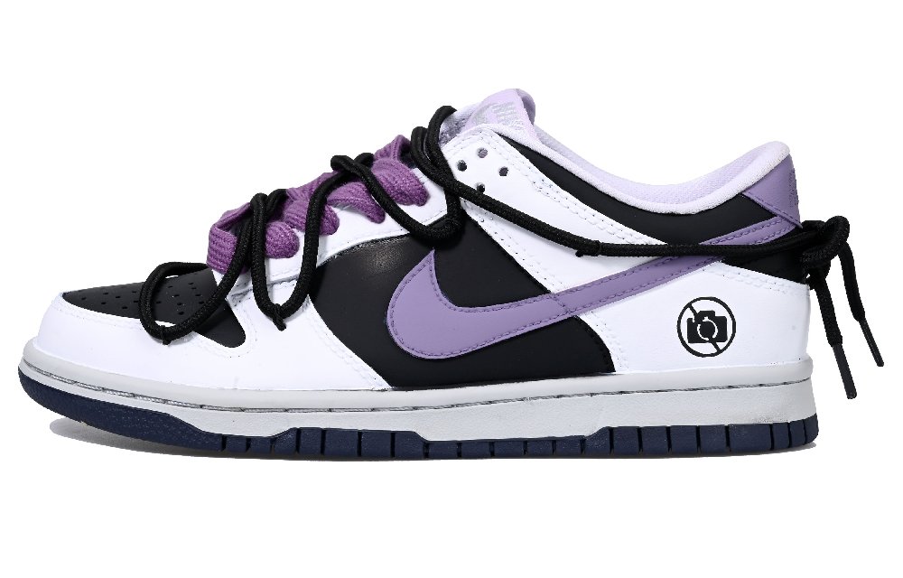 Nike Dunk Skateboard Shoes Women's Low-Top White Purple