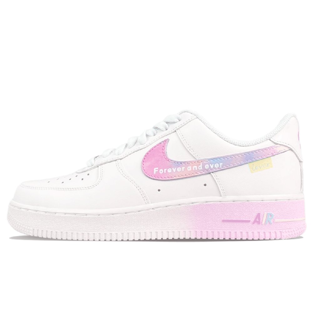 Nike Air Force 1 Coverage Warm Water-Resistant Low-Top Skateboard Shoes Unisex Pink White
