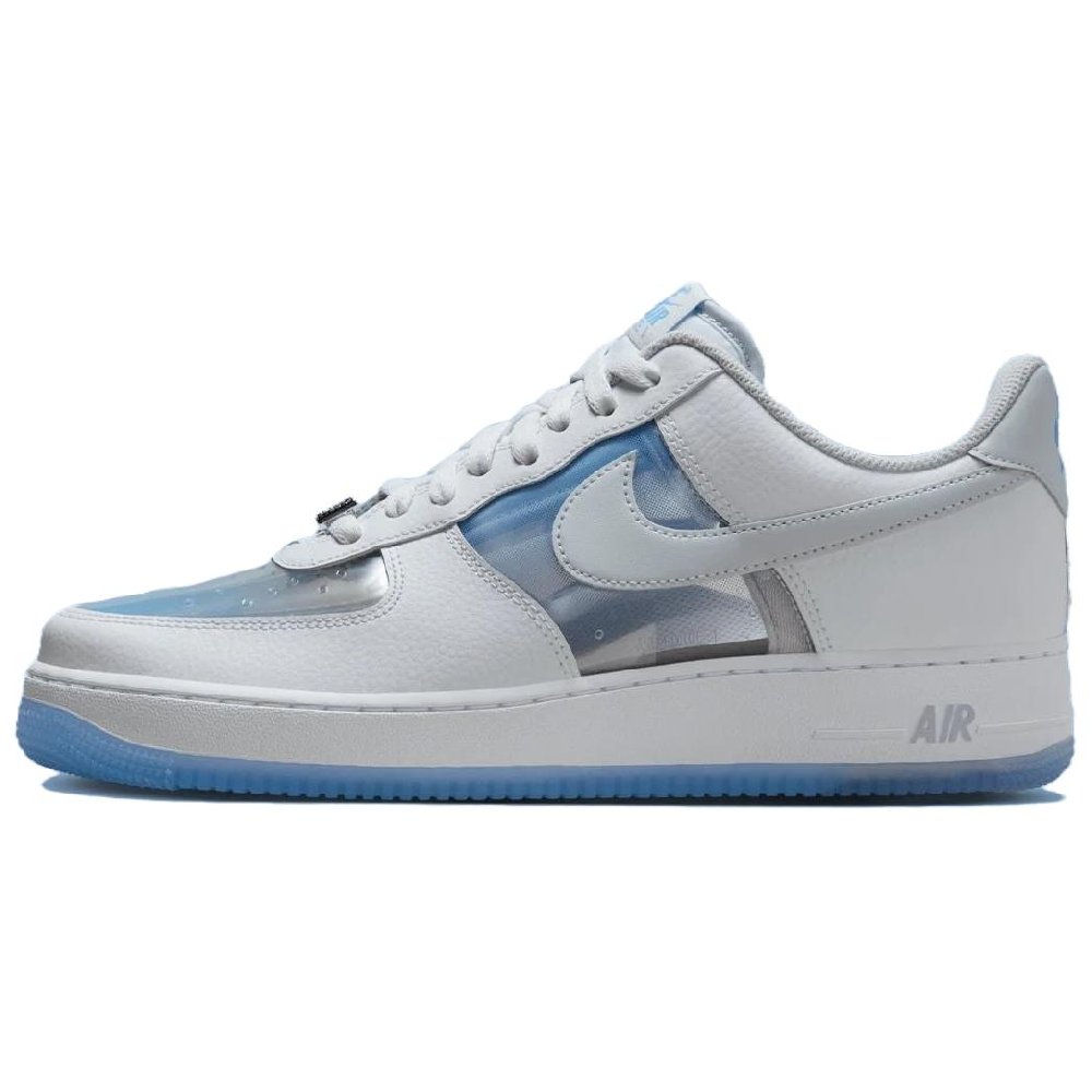 Nike Air Force 1 Abrasion Resistant Low Top Skateboard Shoes Men's White Blue