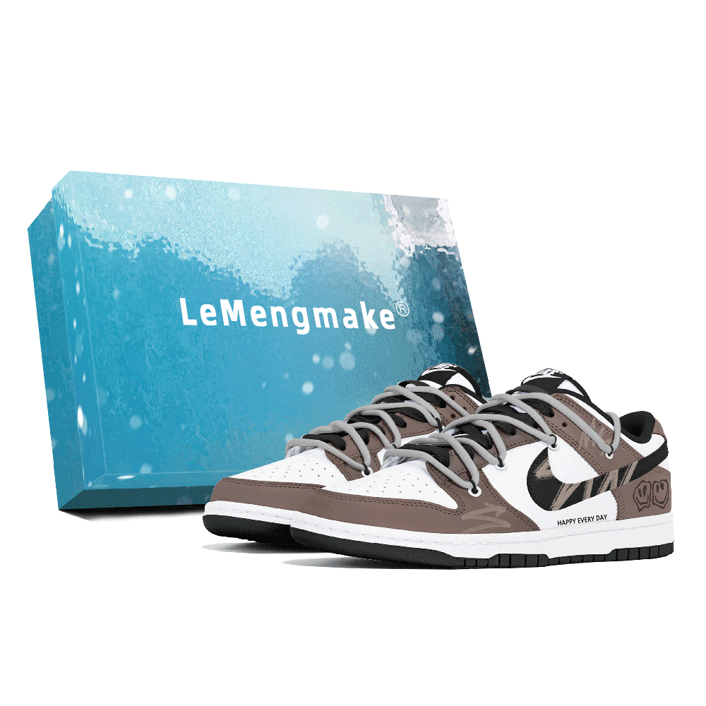 Nike Dunk Joy Lemon Abrasion-Resistant Low-Top Skateboard Shoes Unisex Brown