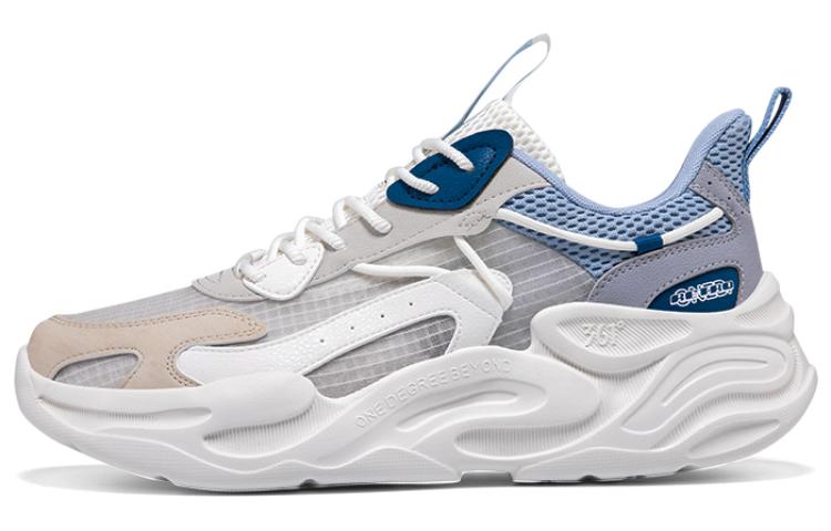 361° Anti-Slip Wear-Resistant Low-Top Casual Shoes Men's White Gray Blue