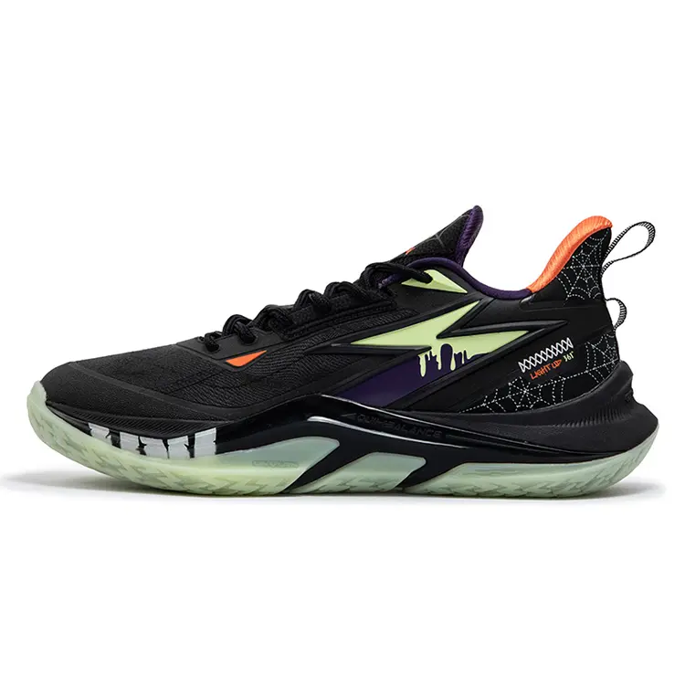 361° LIGHT UP PRM Cushioning Anti-Slip And Wear-Resistant Low-Top Basketball Shoes Men's Obsidian Black