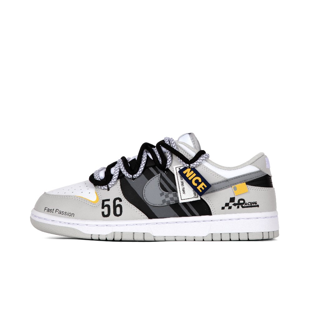 Nike Dunk Anti-Slip Wear-Resistant Low-Top Skateboard Shoes Men's Black Gray Color