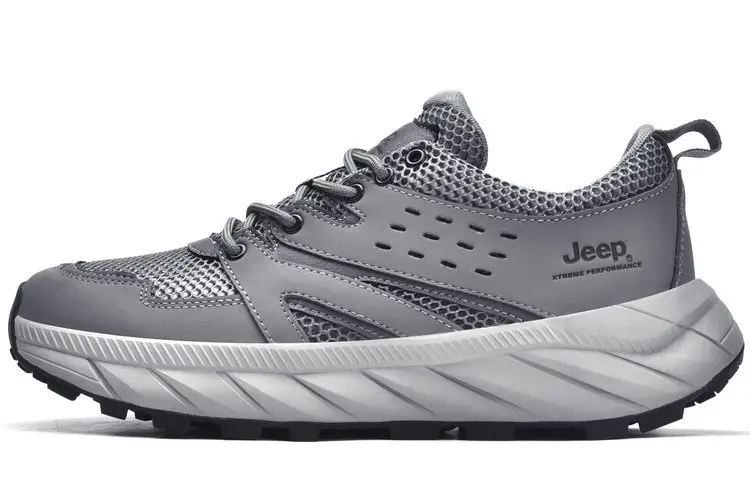 Jeep Low Top Outdoor Shoes Unisex Gray