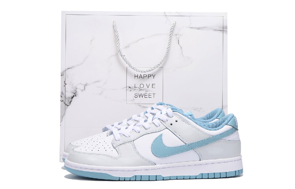 Nike Dunk Anti-Slip Wear-Resistant Low-Top Skateboard Shoes Unisex Sky Blue