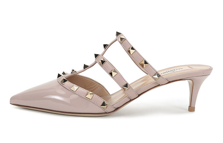 Valentino Rockstud Slim Heel High Heels Women's Pink