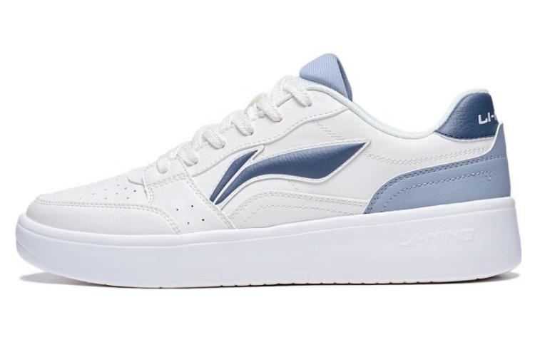 LiNing Yuanbao Collection Slip-Resistant Cushioning Abrasion-Resistant Low-Top Skateboard Shoes Men's White Blue