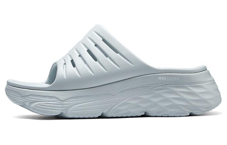 Skechers Max Cushioning Foam Sole Slip-Resistant Slide Slippers Women's Light Gray