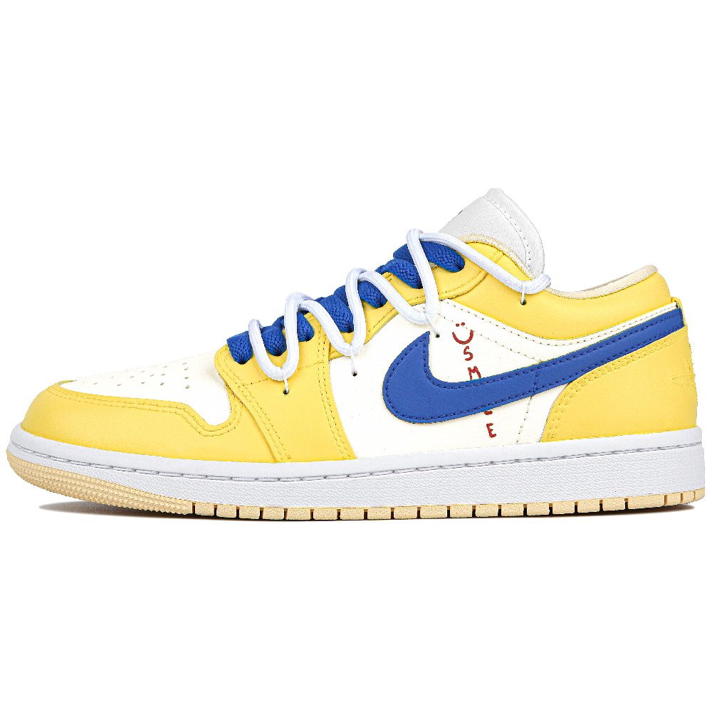 Jordan Air Jordan 1 Skateboard Shoes Women's Low Top Blue/Yellow