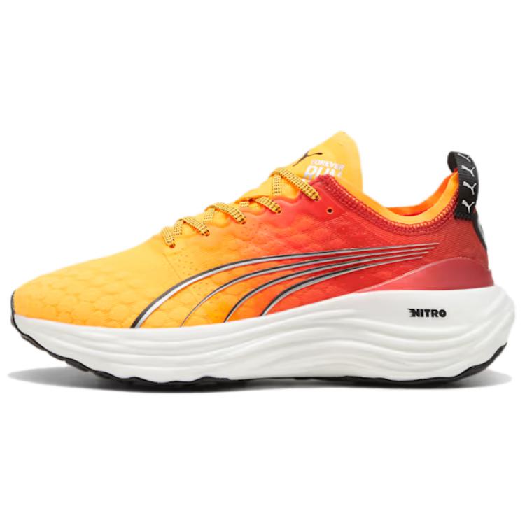 PUMA ForeverRUN Nitro Anti-Slip And Wear-Resistant Support Low-Top Casual Running Shoes Women's Yellow Orange