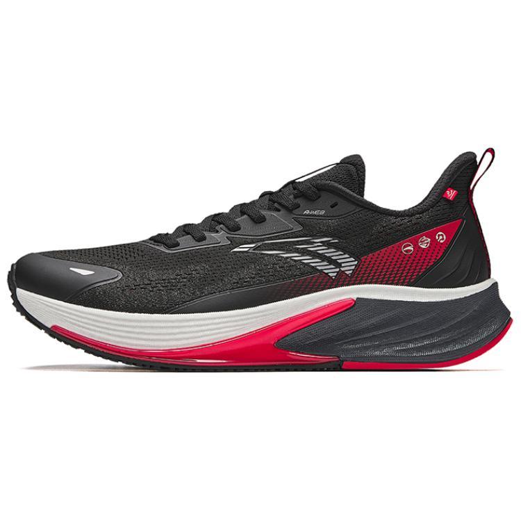 Anta Rocket 6.0 Anti-Slip Wear-Resistant Low-Top Running Shoes Men's Black Red Gray
