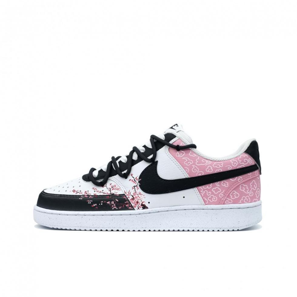 Nike Court Vision 1 Low-Top Skateboard Shoes Men's Black White