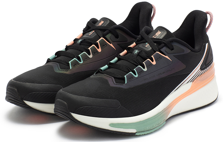 361° Rain Screen 5.0 Anti Slip Wear Resistant Low Top Running Shoes Women's Black Orange