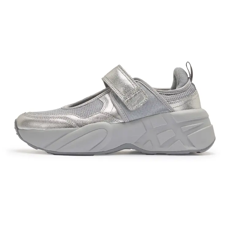 Onitsuka Tiger Platform Mary Jane Shoes Women's Silver