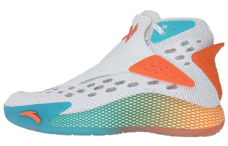 Anta KT5 Klay Thompson Abrasion Resistant Breathable High Top Basketball Shoes Men's White Multicolor
