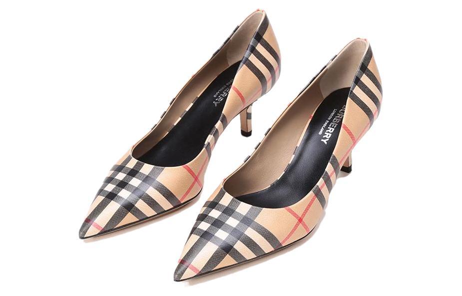 Burberry V In Archive High Heels Women's Beige
