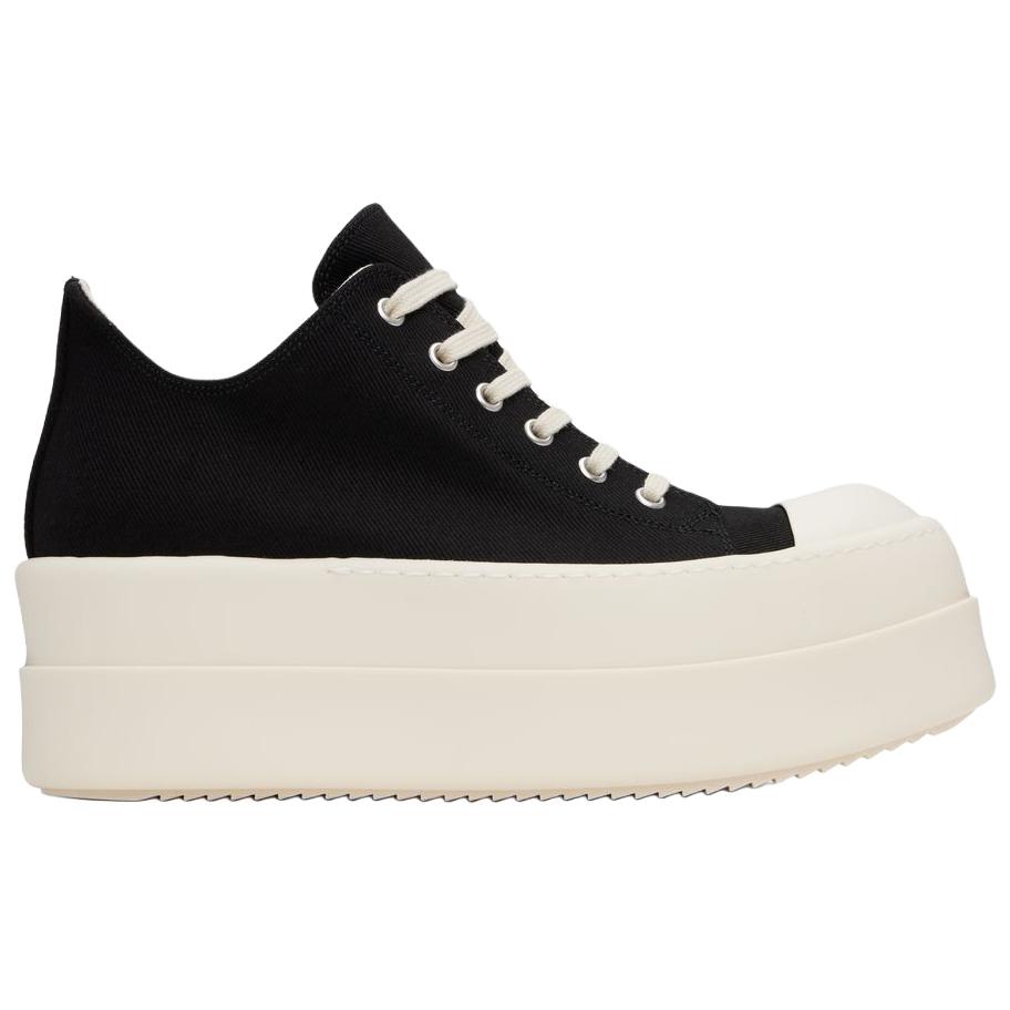 RICK OWENS/RO Double Bumper Low top Canvas Shoes Men's Black