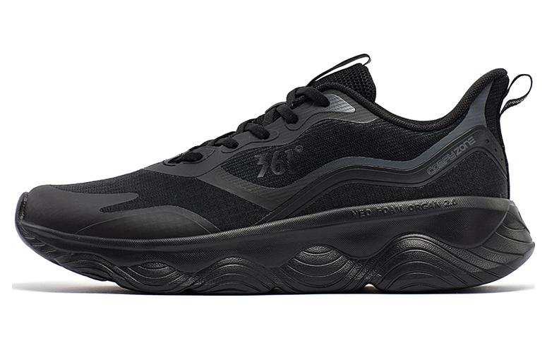 361° Mian Yun Slip Resistant, Abrasion Resistant, Breathable Low Top Running Shoes Men's Black