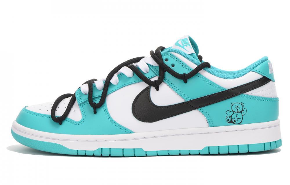 Nike Dunk Low-Top Skateboard Shoes Men's White Green