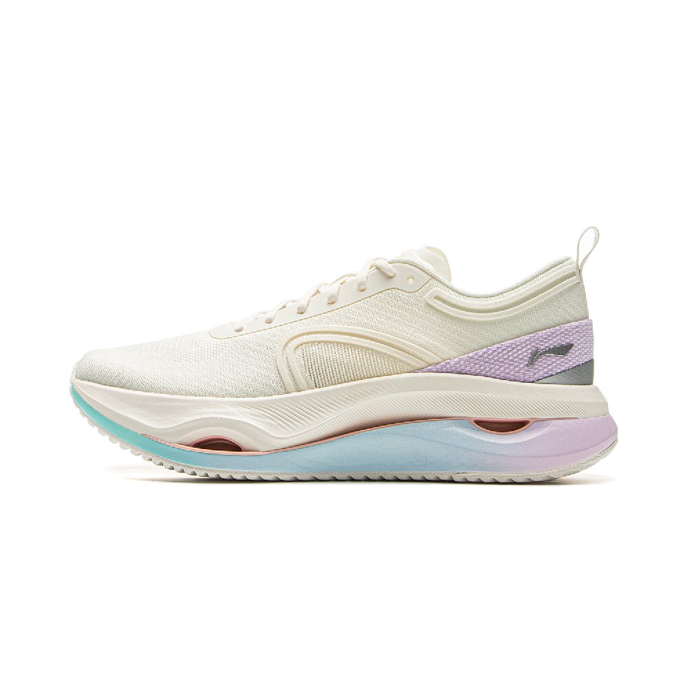 LiNing Cushioning Rebound Low Top Training Running Shoes Women's Ecru