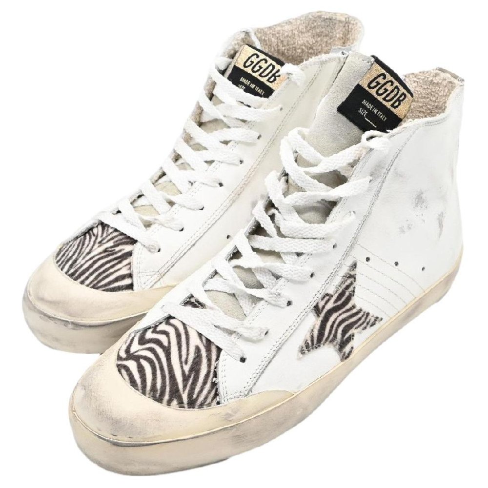Golden Goose Francy High Top Skateboard Shoes Men's White