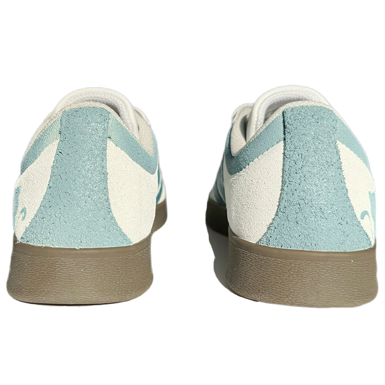 Adidas Neo Vl Court Classic Anti-Slip Wear-Resistant Low-Top Skateboard Shoes Unisex Beige Green