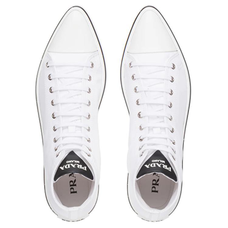 PRADA Canvas Shoes Men High-Top White купить в интернет-магазине Yoocart с быстрой доставкой по России.
