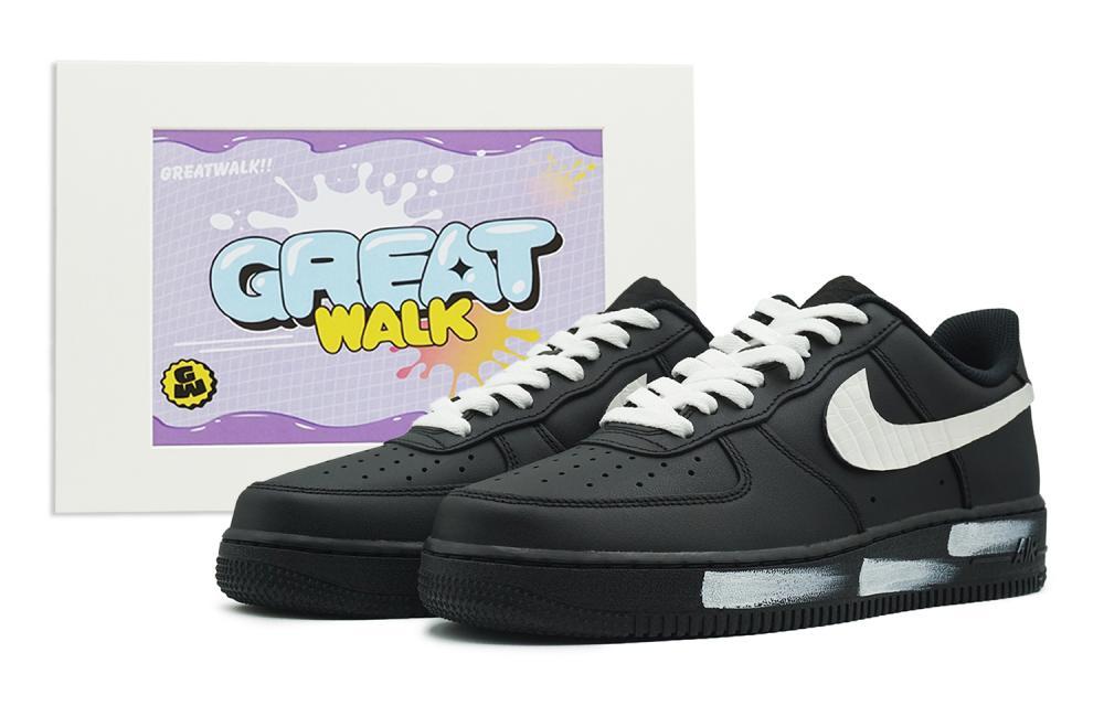 Nike Air Force 1 Anti-Slip And Wear-Resistant Lightweight Low-Top Skateboard Shoes Unisex Black White