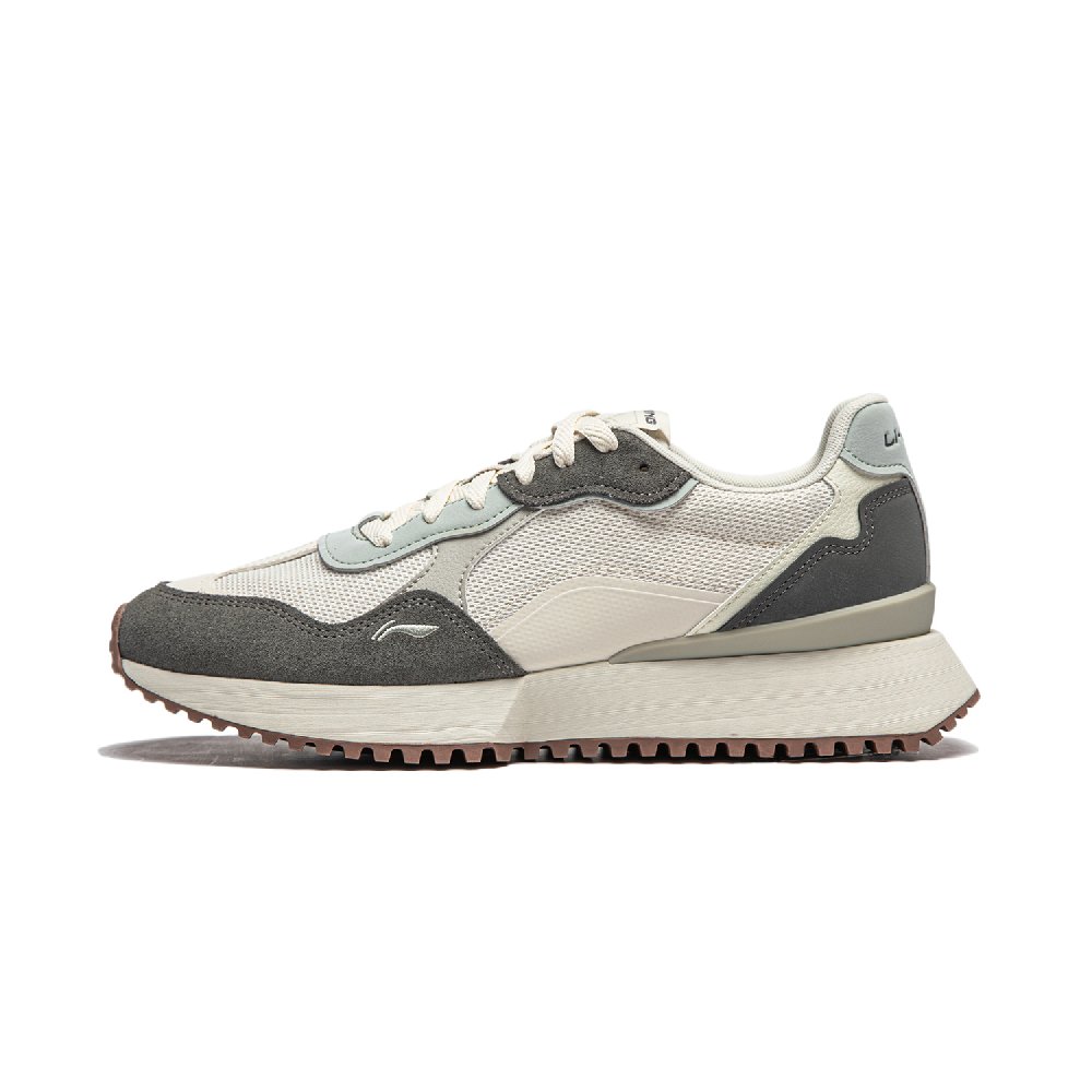 LINING Sports Life Collection Casual Shoes Men Low Top Pearl White/Stone Gray/Water Gray Green