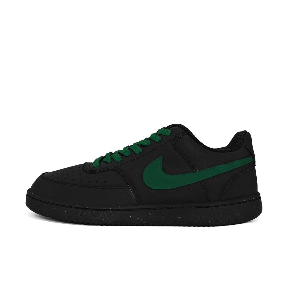 Nike Court Vision Slip Resistant, Abrasion Resistant, Lightweight Low Top Skateboard Shoes Unisex Black Forest Green