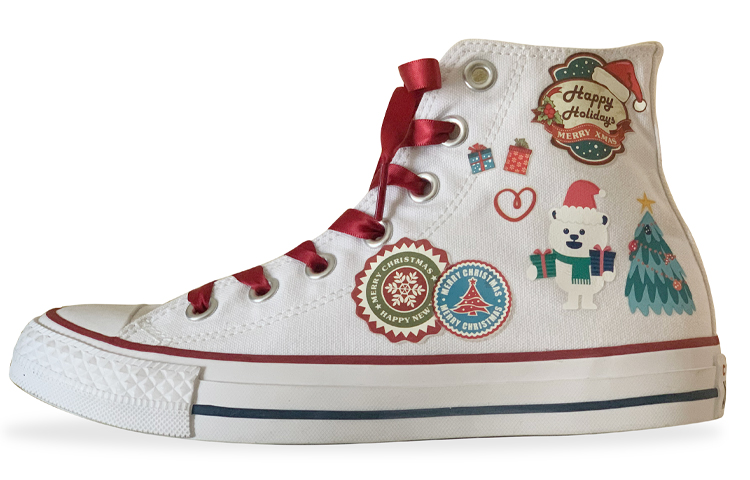 Converse Chuck Taylor All Star Anti-Slip And Wear-Resistant Cushioning Coverage High-Top Canvas Shoes Unisex White Red