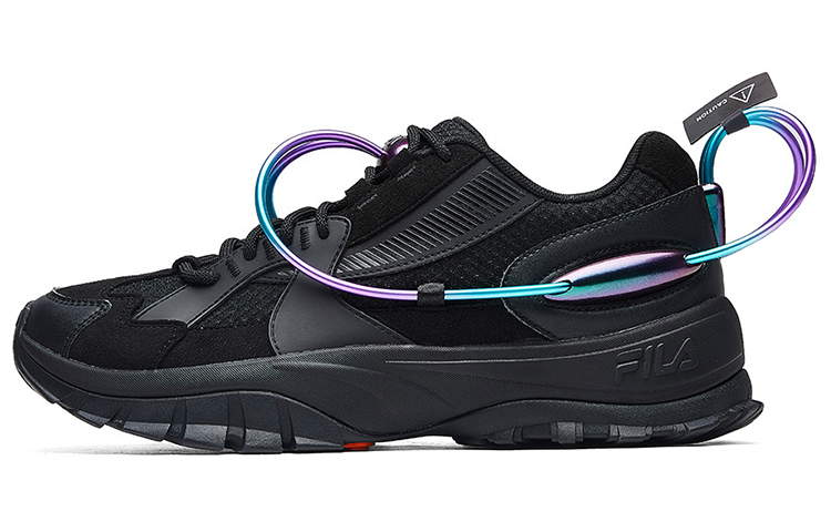 FILA FUSION Hit 3000 Cushioning Anti-Slip And Wear-Resistant Low-Top Casual Shoes Men's Black
