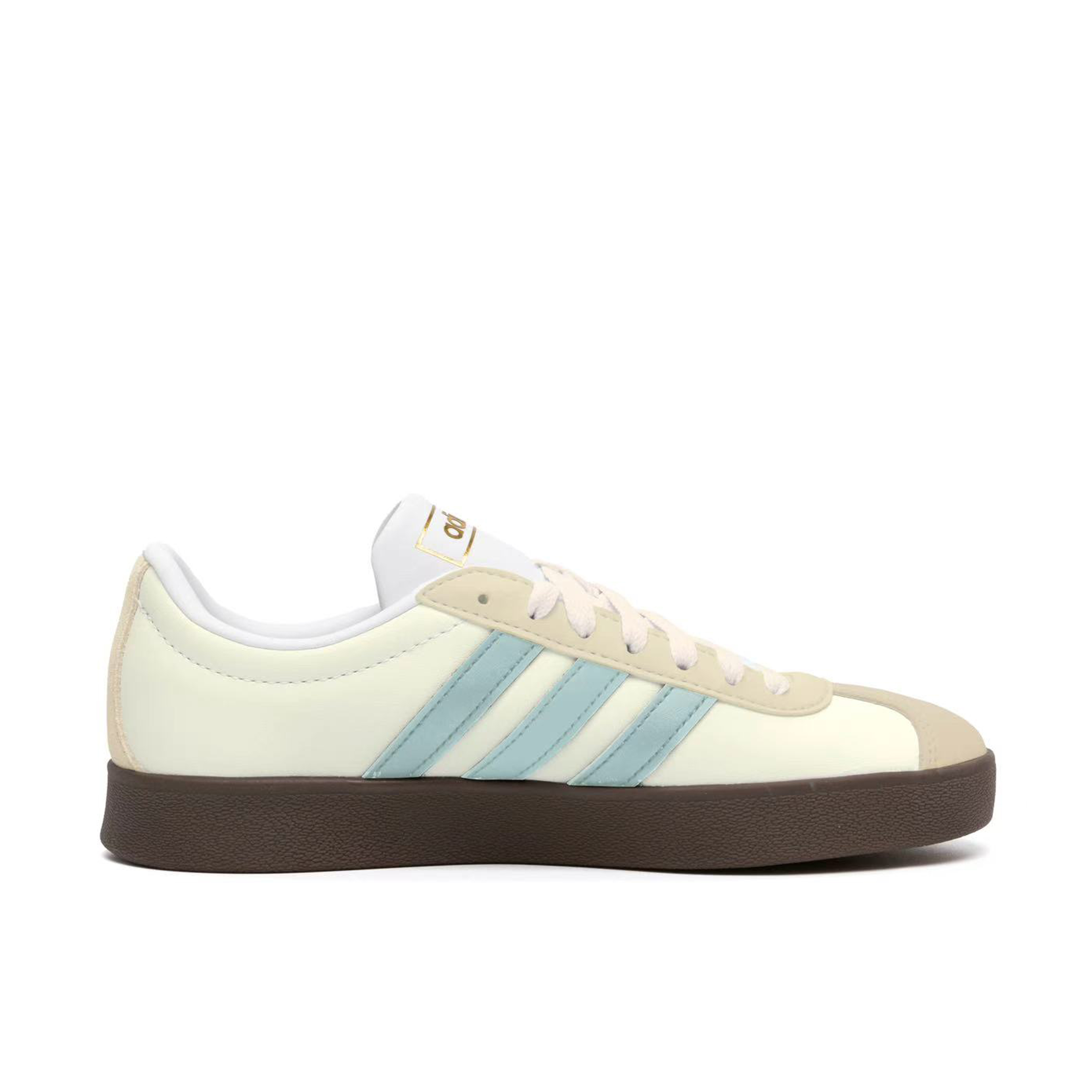 Adidas VL COURT 2.0 Abrasion Resistant Low top Skateboard Shoes Women's Yellow Blue