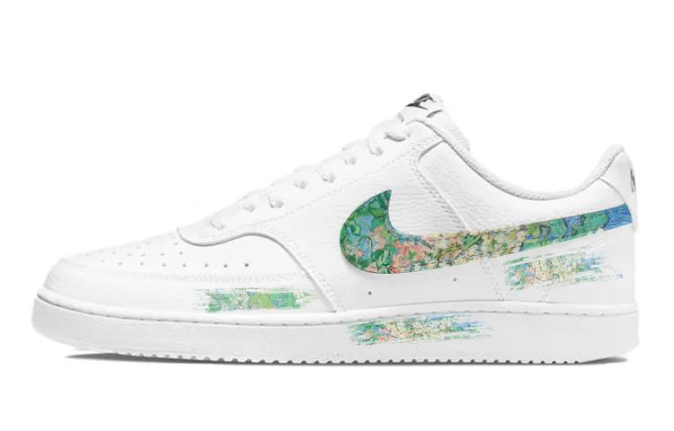 Nike Court Vision 1 Anti-Slip Wear-Resistant Low-Top Skateboard Shoes Unisex White Green