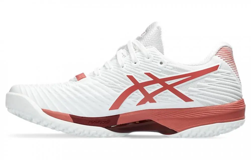 Asics Solution Speed FF 2 OC Cushioning Low top Tennis Shoes Women's Red White