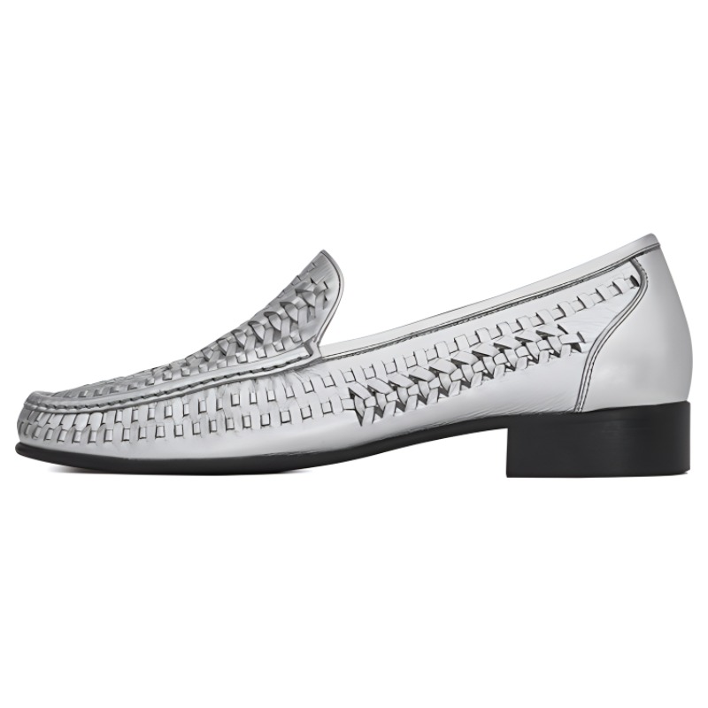 SAINT LAURENT Swann Men's Casual Shoes Men Low Top Silver Gray