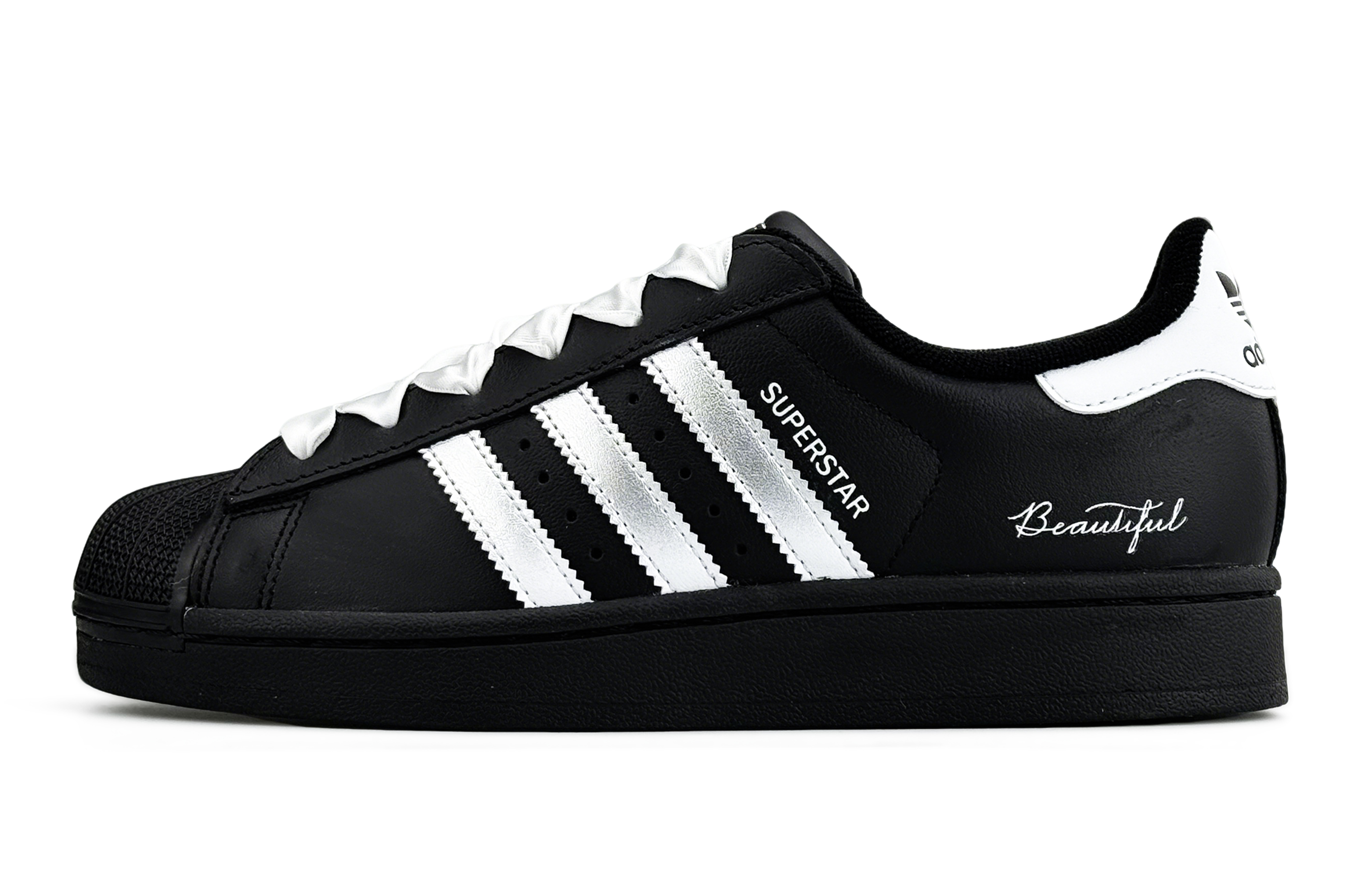 Adidas Originals Superstar 2 Cushioning, Wear Resistant Low top Skateboard Shoes Women's Black Silver купить в интернет-магазине Yoocart с быстрой доставкой по России.