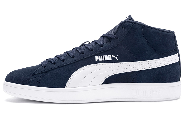 PUMA Smash V2 Mid Mid Tops Casual Skateboarding Shoes Unisex Blue White