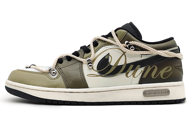 Jordan Air Jordan 1 Low Vintage Basketball Shoes Men's White Dark Brown